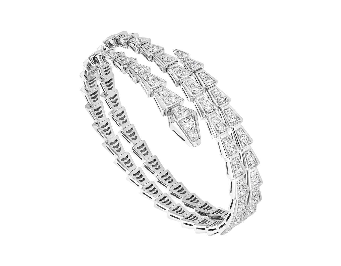 [Jesse jewelry]SERPENTI BRACELET SILVER DIAMOND DOUBLE ROW