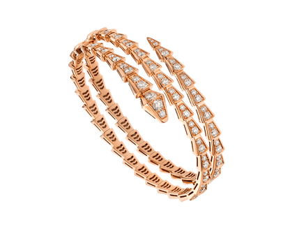 [Jesse jewelry]SERPENTI BRACELET PINK GOLD DIAMOND DOUBLE ROW