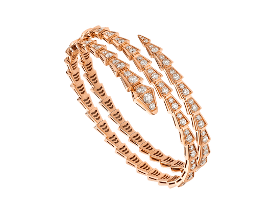 [Jesse jewelry]SERPENTI BRACELET PINK GOLD DIAMOND DOUBLE ROW