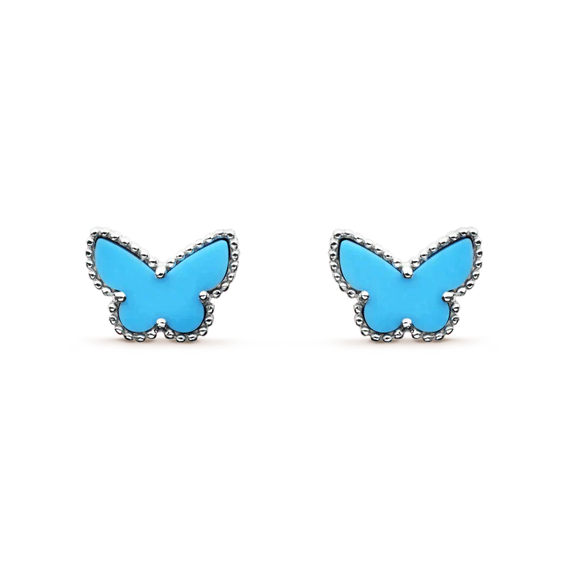 [Jesse jewelry]BUTTERFLY TURQUOISE EARRINGS SILVER
