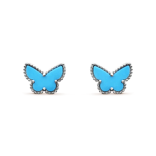 [Jesse jewelry]BUTTERFLY TURQUOISE EARRINGS SILVER