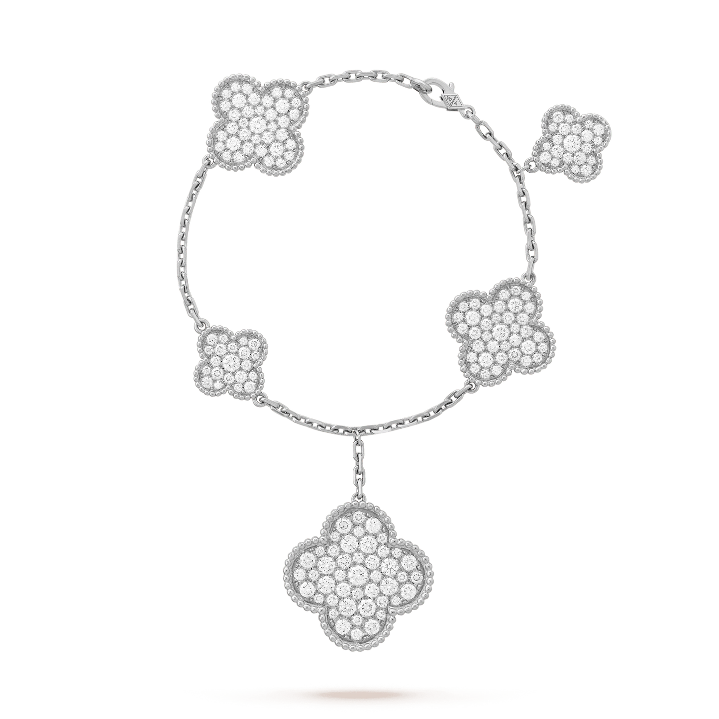 [Jesse jewelry]CLOVER 6 MOTIFS SILVER DIAMOND BRACELET