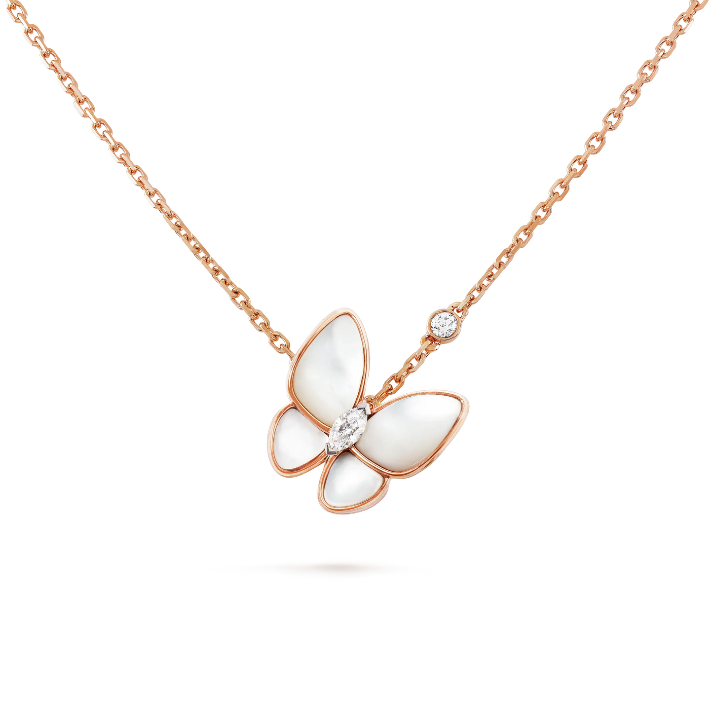 [Jesse jewelry]BUTTERFLY MOP DIAMOND NECKLACE