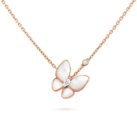 [Jesse jewelry]BUTTERFLY MOP DIAMOND NECKLACE