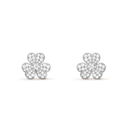 [Jesse jewelry]CLOVER COMOS DIAMOND EARRINGS SILVER
