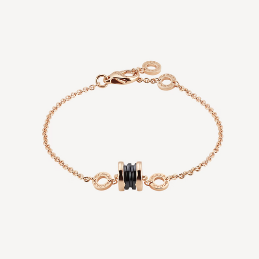 [Jesse jewelry]ZERO 1 SOFT PINK GOLD AND BLACK CERAMIC BRACELET