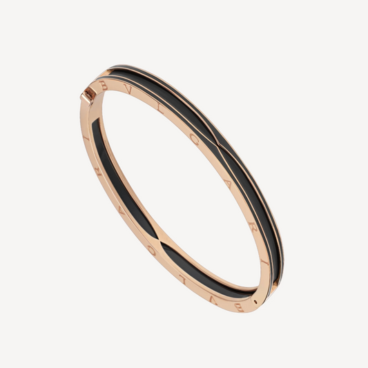 [Jesse jewelry]ZERO 1 PINK GOLD WITH MATTE BLACK CERAMIC BRACELET