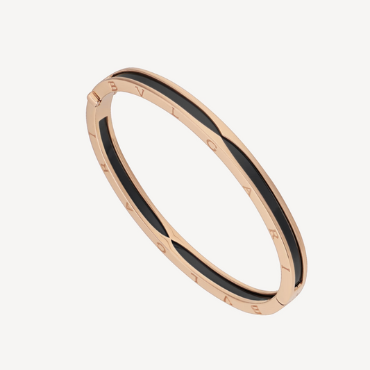 [Jesse jewelry]ZERO 1 PINK GOLD WITH BLACK CERAMIC BRACELET