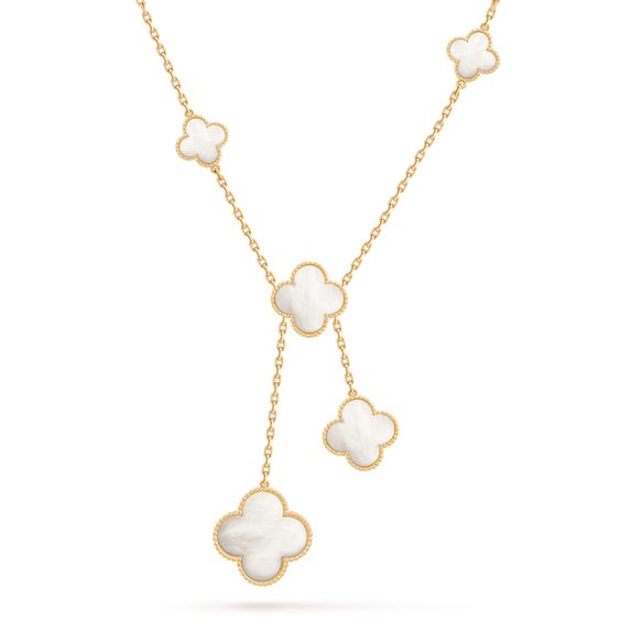 [Jesse jewelry]CLOVER MOTHER OF PEARL NECKLACE 6 MOTIF