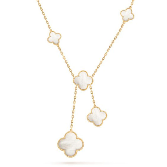 [Jesse jewelry]CLOVER MOTHER OF PEARL NECKLACE 6 MOTIF