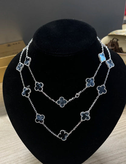 [Jesse jewelry]CLOVER 20 MOTIFS BIDE STONE NECKLACE