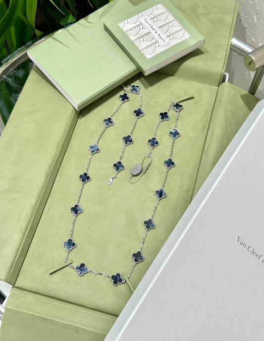 [Jesse jewelry]CLOVER 20 MOTIFS BIDE STONE NECKLACE