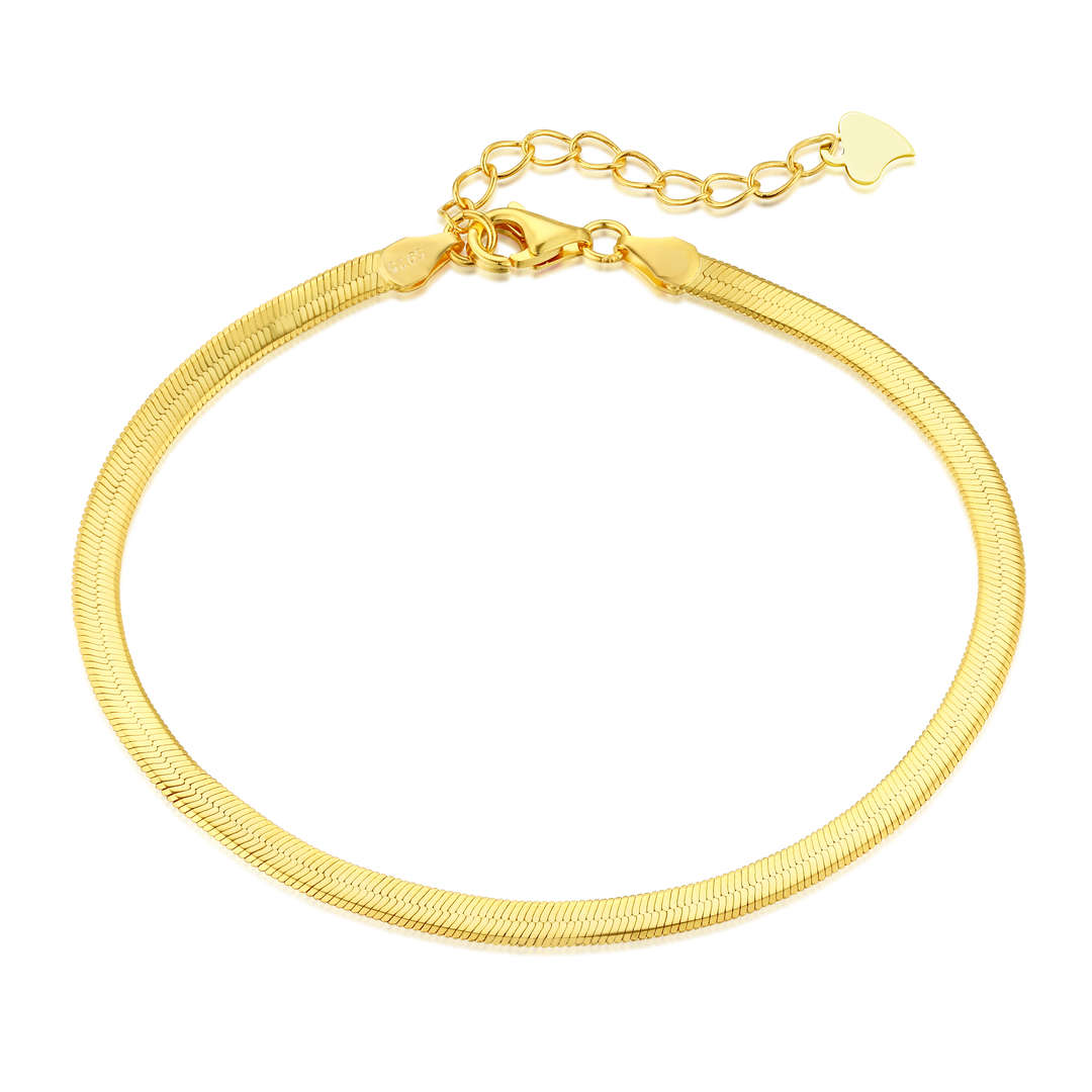 [Jesse jewelry]Flat Snake Bone Chain Blade Necklace