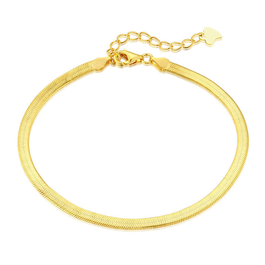 [Jesse jewelry]Flat Snake Bone Chain Blade Necklace