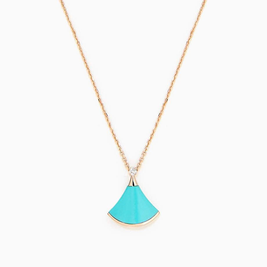 [Jesse jewelry]DREAM NECKLACE TURQUOISE PINK GOLD