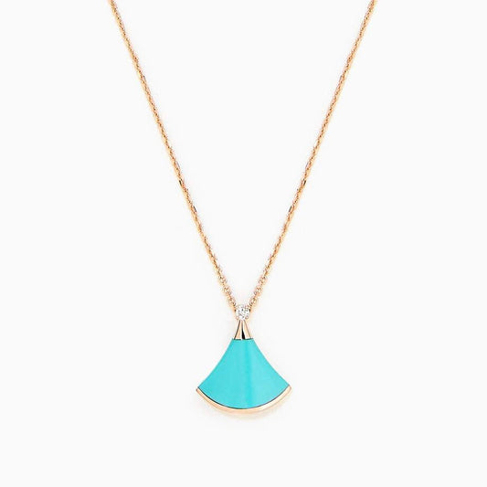 [Jesse jewelry]DREAM NECKLACE TURQUOISE PINK GOLD