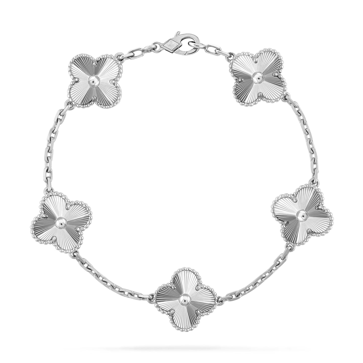 [Jesse jewelry]CLOVER SILVER 5 MOTIFS BRACELET