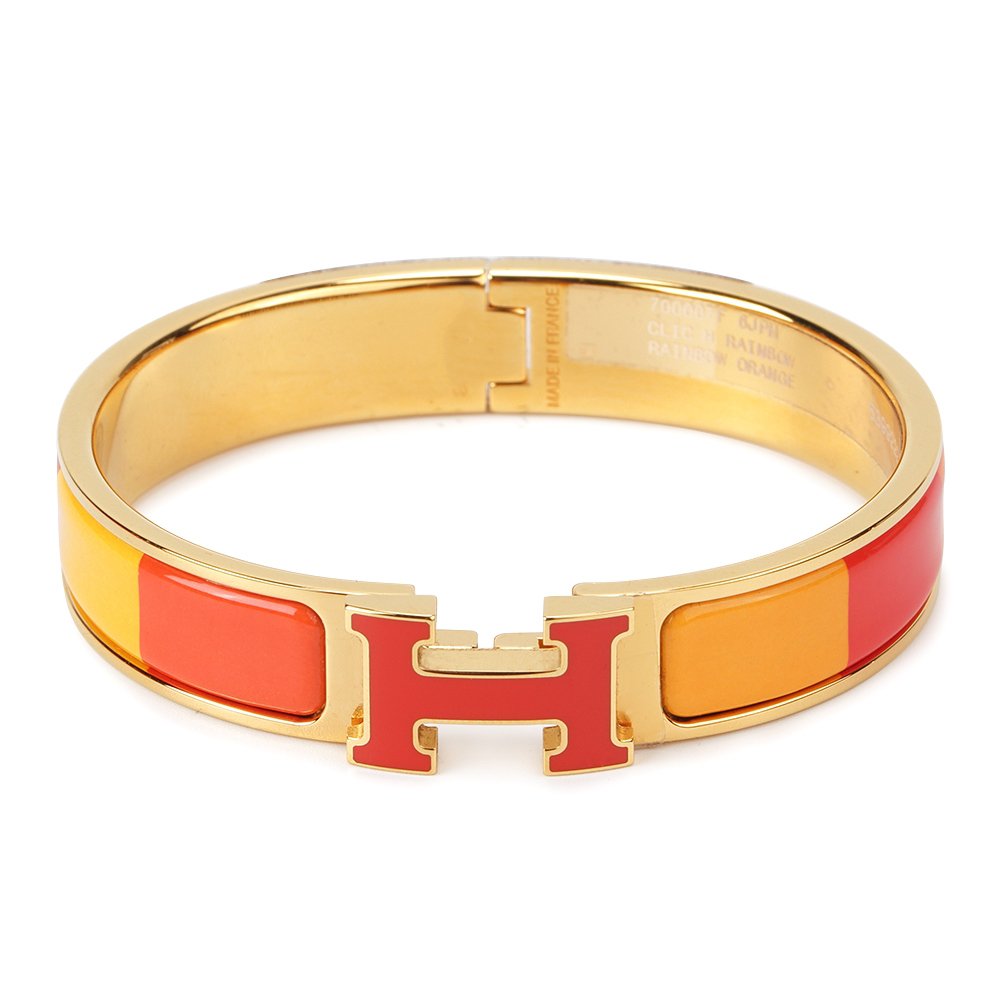 [Jesse jewelry]H BRACELET ORANGE RAINBOW CERAMIC