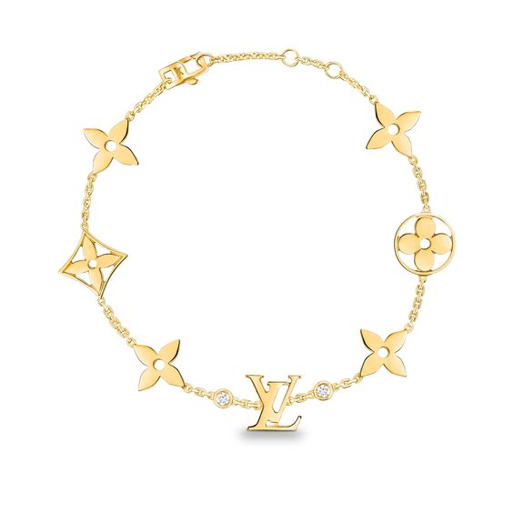 [Jesse jewelry]STAR AND SUN 7 MOTIFS GOLD BRACELET