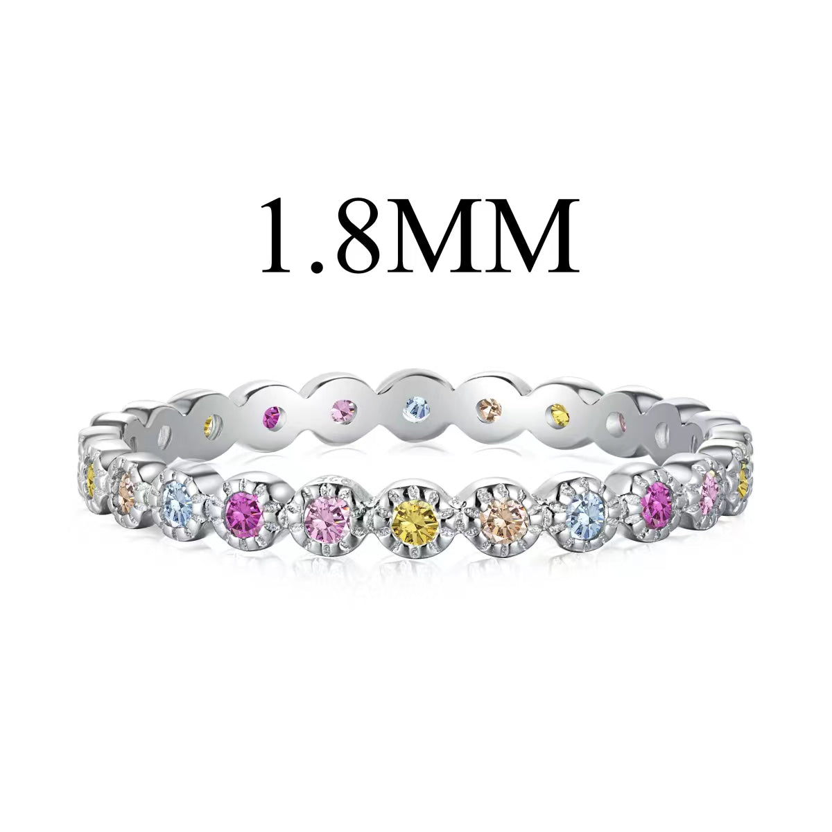 [Jesse jewelry]Unique Scintillating Round Cut Daily Ring