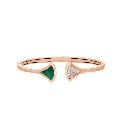 [Jesse jewelry]DREAM BRACELET OPEN MALACHITE PINK GOLD