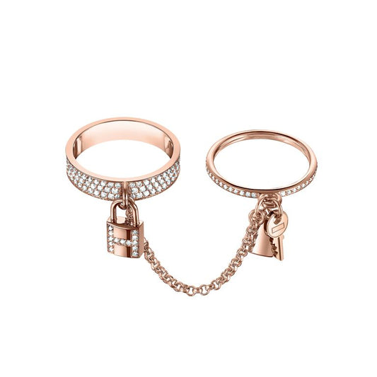 [Jesse jewelry]HM KELLY CLOCHETTE DOUBLE RING IN  WITH DIAMONDS