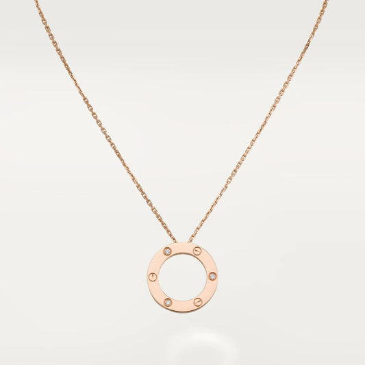 [Jesse jewelry]LOVE NECKLACE 16MM 3 DIAMONDS