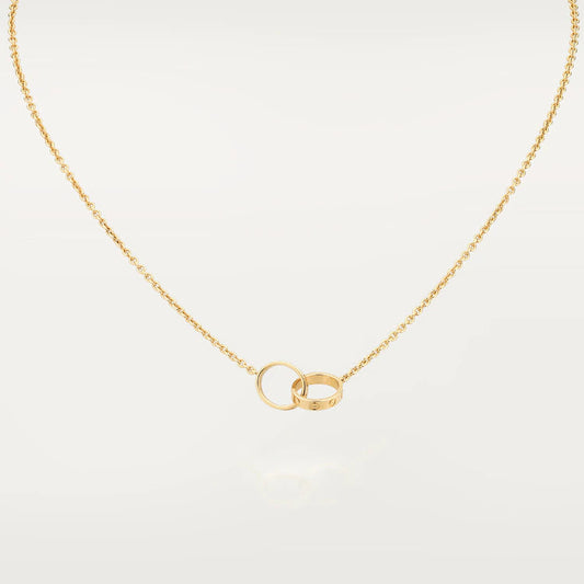 [Jesse jewelry]LOVE NECKLACE DOUBLE RING GOLD
