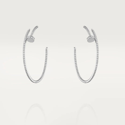 [Jesse jewelry]JUSTE EARRINGS FULL DIAMONDS 1.8MM