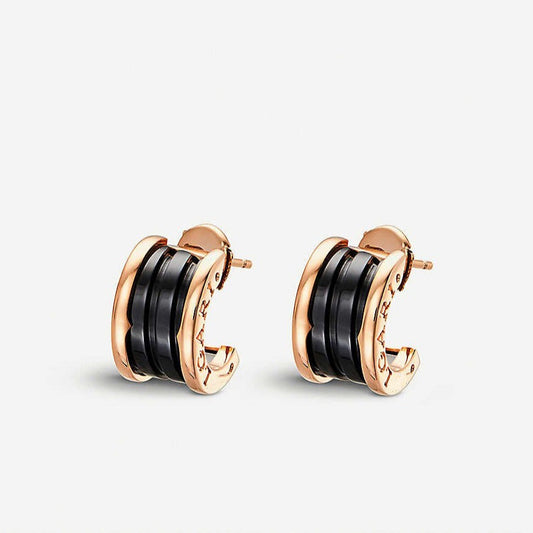 [Jesse jewelry]ZERO 1 PINK GOLD CERAMIC EARRINGS