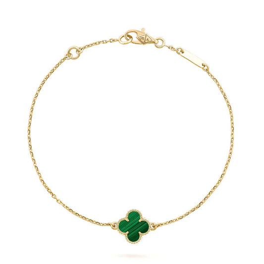 [Jesse jewelry]CLOVER BRACELET MALACHITE 1 MOTIF