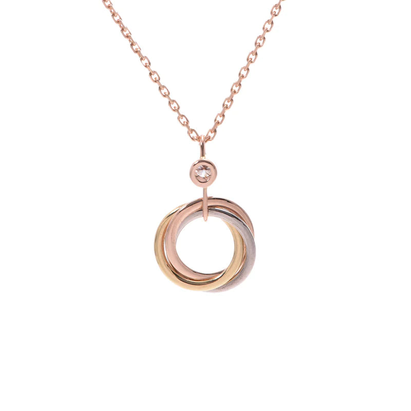 [Jesse jewelry]TRINITY SILVER GOLD PINK GOLD NECKLACE