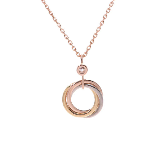 [Jesse jewelry]TRINITY SILVER GOLD PINK GOLD NECKLACE