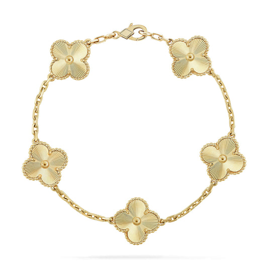 [Jesse jewelry]CLOVER 5 FLOWERS LASER BRACELET