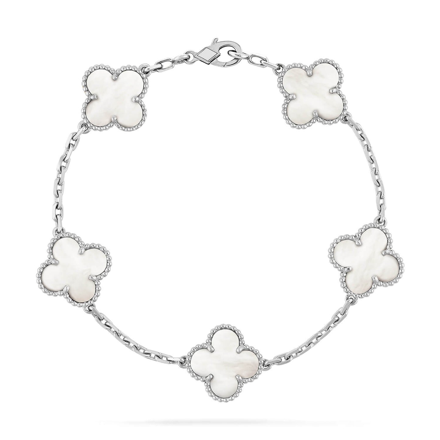 [Jesse jewelry]CLOVER SILVER MOP 5 MOTIF BRACELET