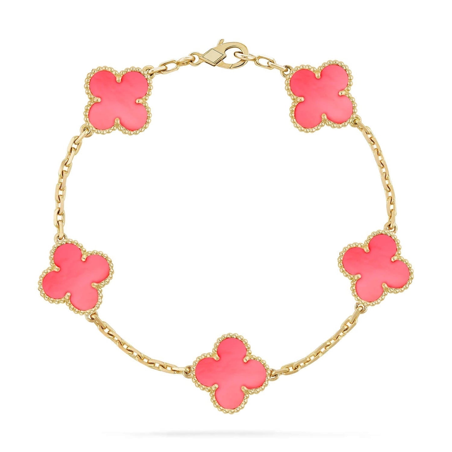 [Jesse jewelry]CLOVER 5 PINK MOP BRACELET