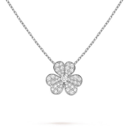 [Jesse jewelry]CLOVER DIAMOND NECKLACE SILVER