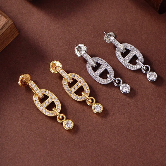 [Jesse jewelry]HM CHAINE DIAMOND EARRINGS