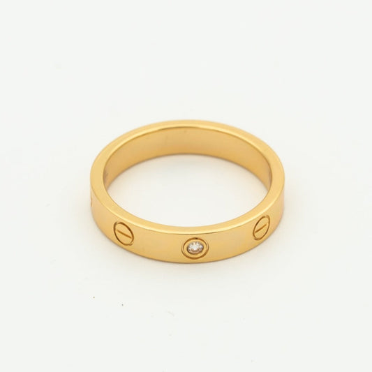 [Jesse jewelry]LOVE RING 4MM 1 DIAMOND PINK GOLD