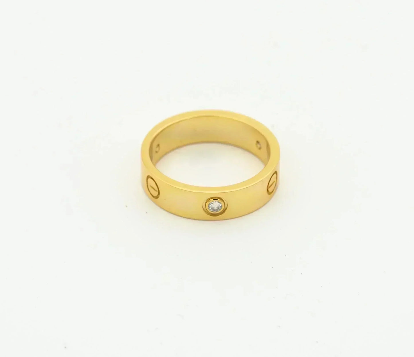 [Jesse jewelry]LOVE RING 4MM 1 DIAMOND GOLD