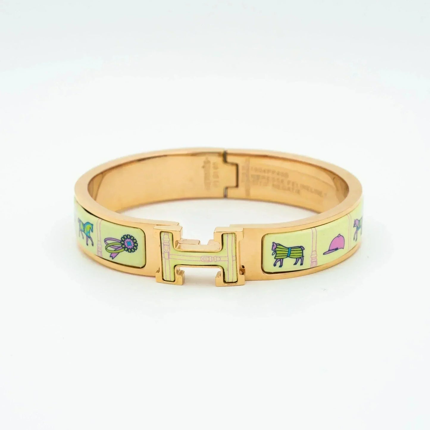 [Jesse jewelry]H PINK GOLD BRACELET CREAM CERAMIC