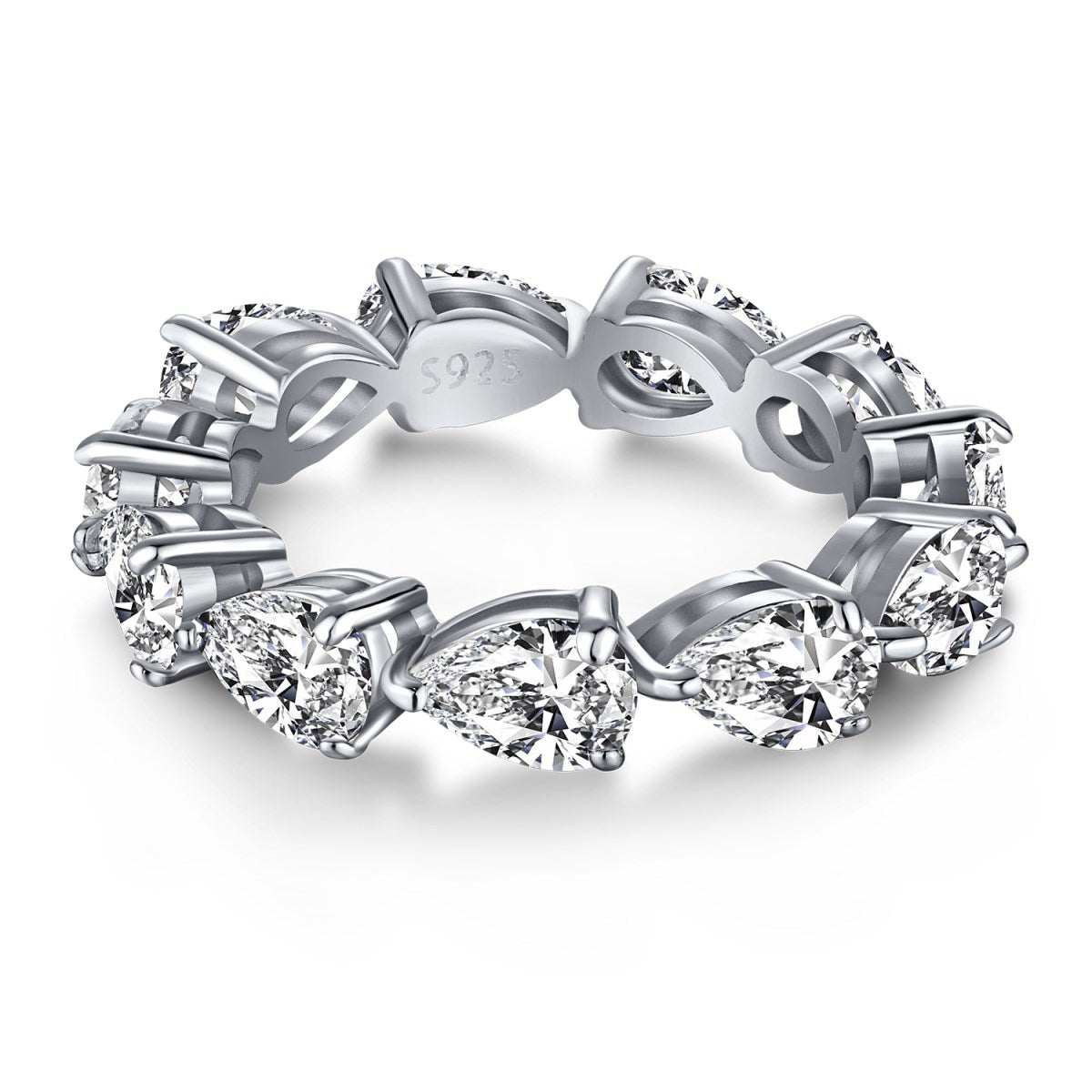 [Jesse jewelry]Exquisite Pear Cut Tennis Ring