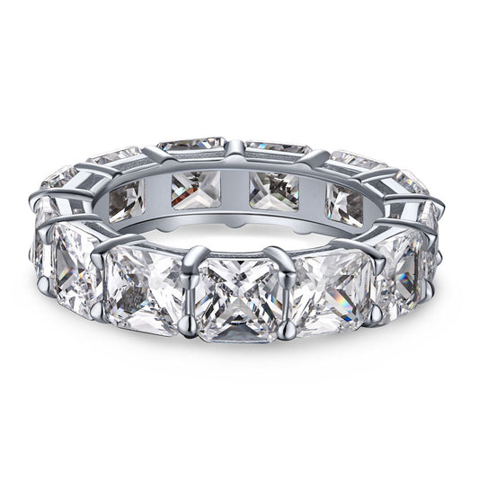 [Jesse jewelry]Elegant Princess Cut Tennis Ring