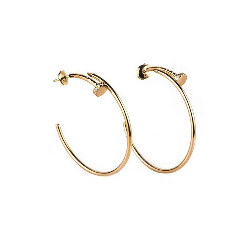 [Jesse jewelry]JUSTE EARRINGS GOLD DIAMONDS 1.8MM