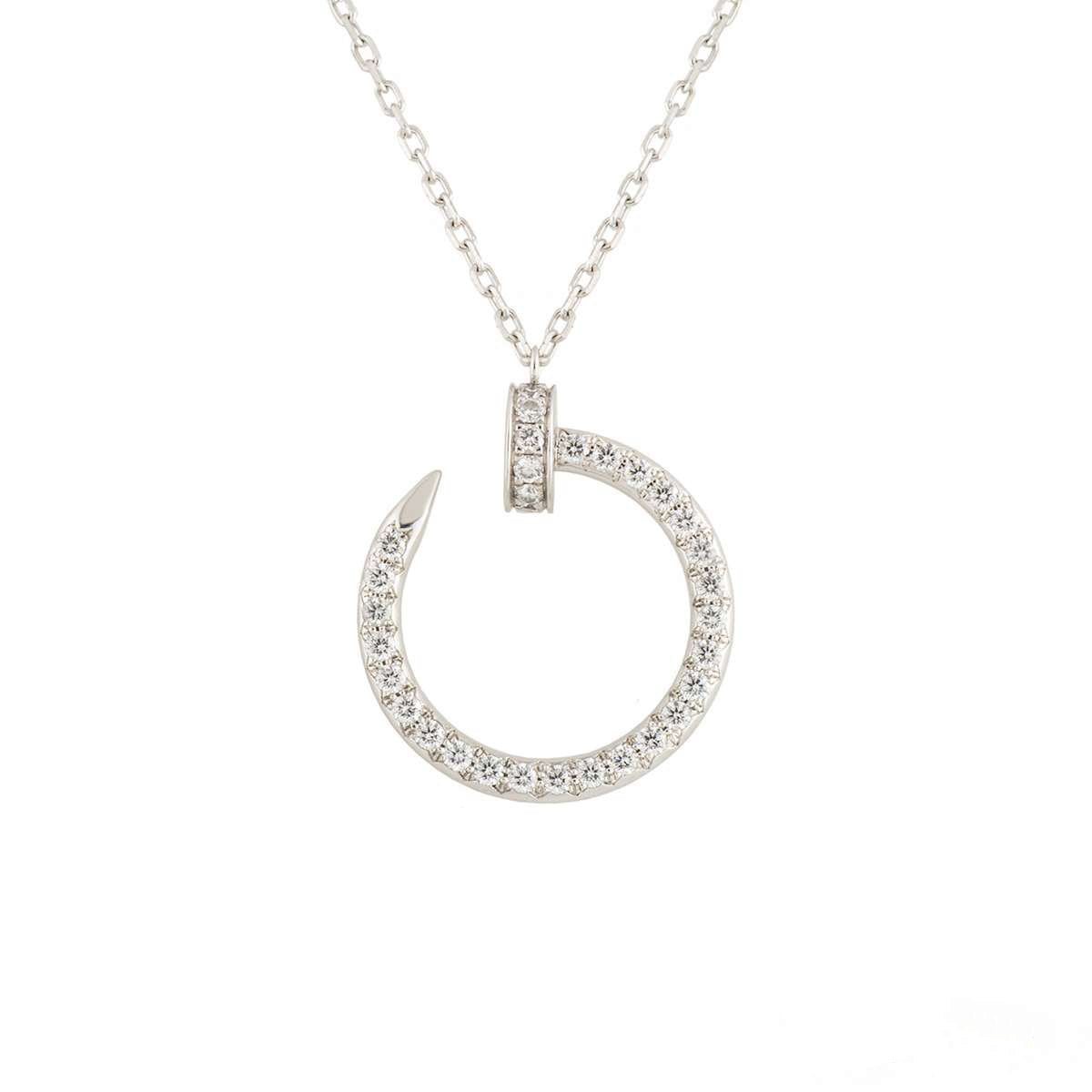 [Jesse jewelry]JUSTE NECKLACE SILVER DIAMONDS