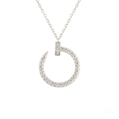 [Jesse jewelry]JUSTE NECKLACE SILVER DIAMONDS