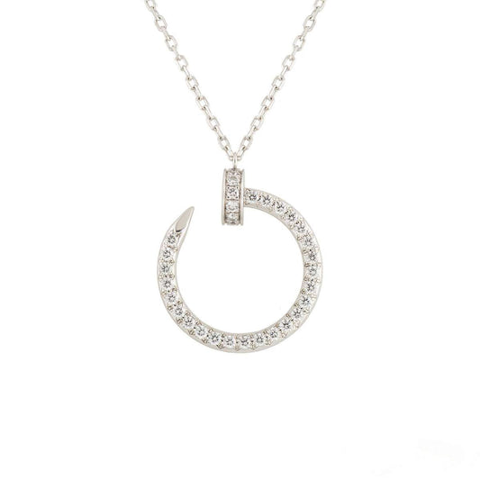 [Jesse jewelry]JUSTE NECKLACE SILVER DIAMONDS