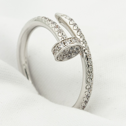 [Jesse jewelry]JUSTE RING 1.8MM SILVER DIAMONDS