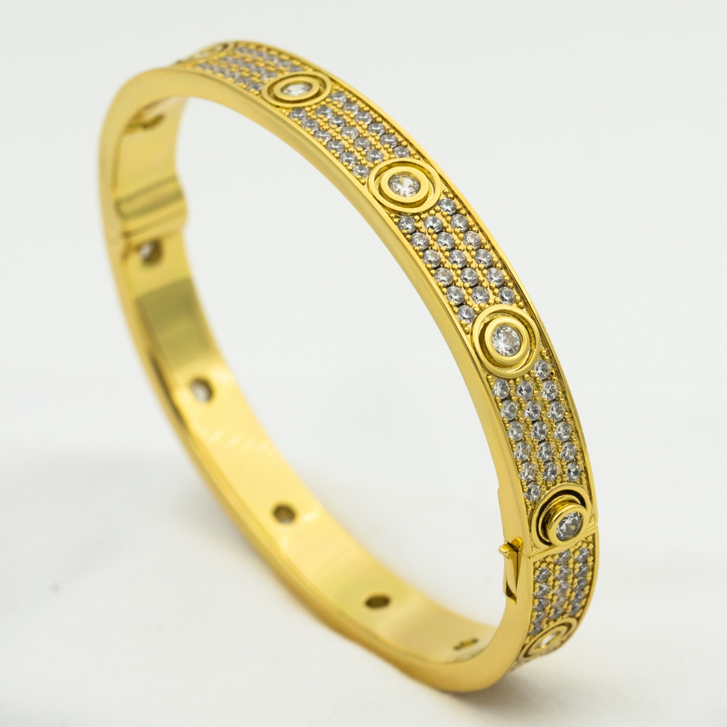 [Jesse jewelry]LOVE BRACELET 6.1MM DIAMOND-PAVED 10 BIG DIAMONDS