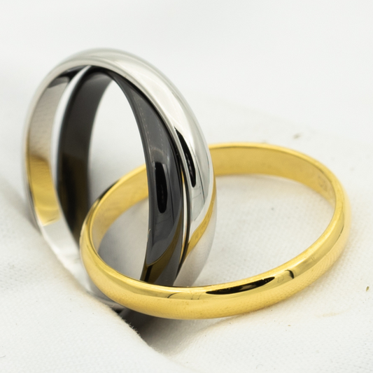[Jesse jewelry]TRINITY RING BLACK GOLD SILVER